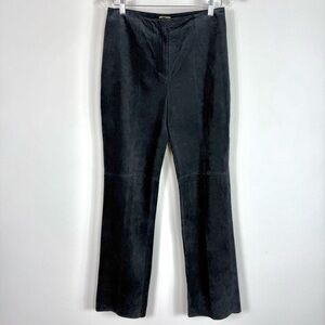 NWT Caslon 100% Genuine Leather‎ Flare Pants in Black Size 8